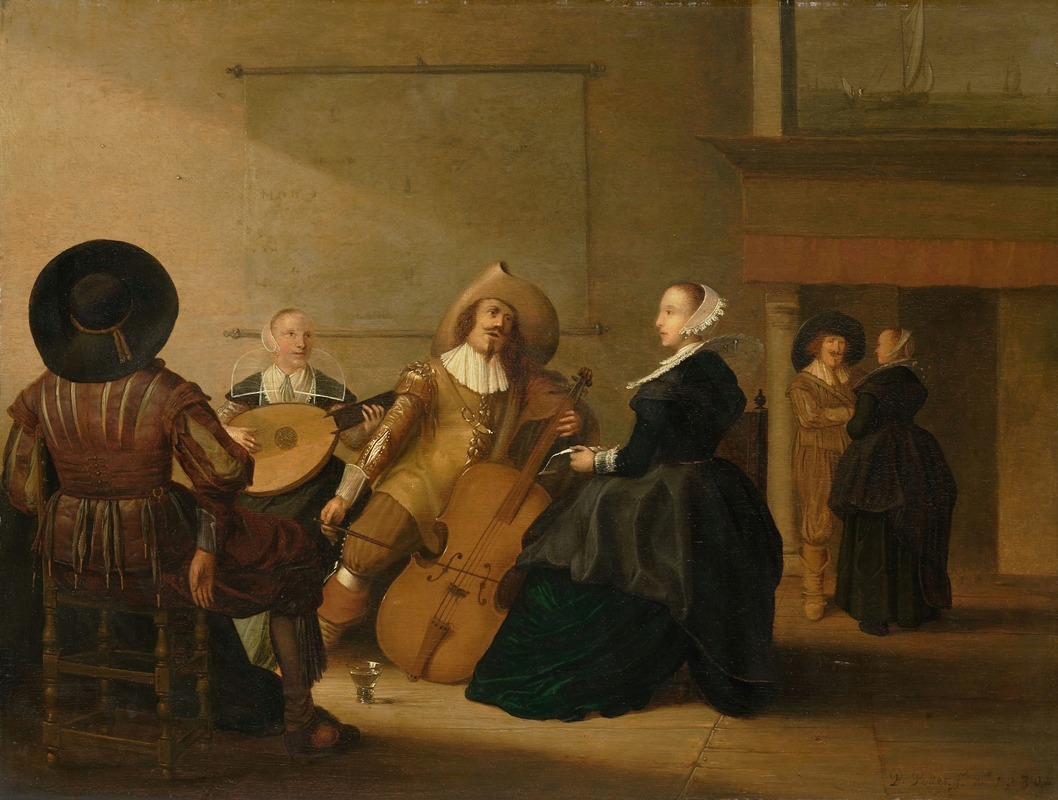 Pieter Symonsz Potter - A Musical Company in an Interior