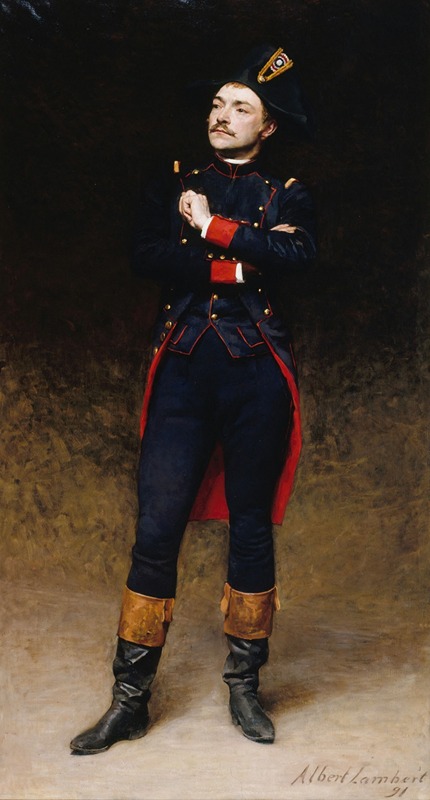 Albert Antoine Lambert - Portrait de l’acteur Léon Marais (1853-1891), dans le rôle de Martial de ‘Thermidor’ de Victorien Sardou