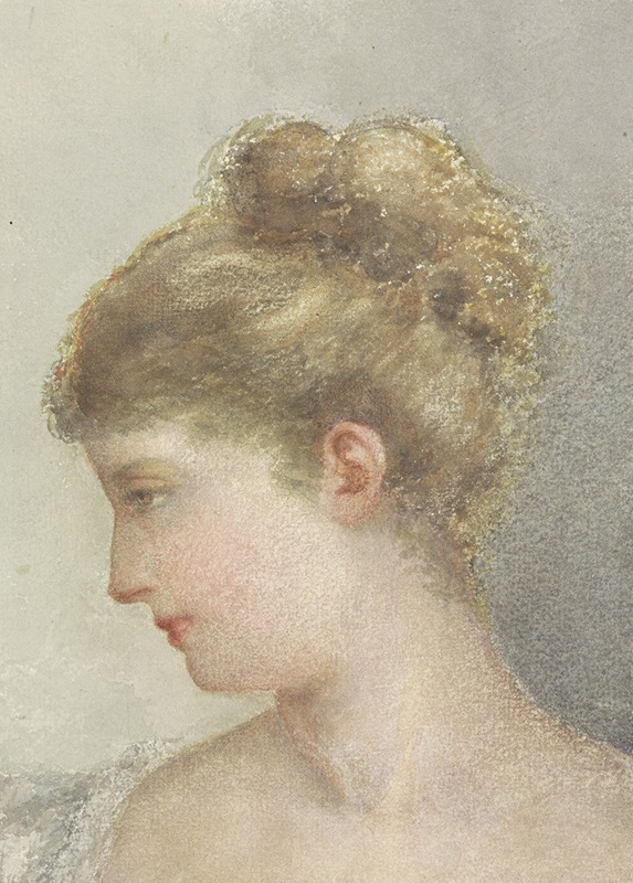 Albert Martin - Hoofd van een vrouw, en profil naar links