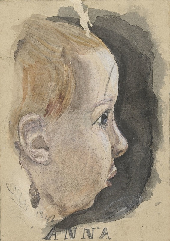 August Allebé - Portret van Anna Allebé