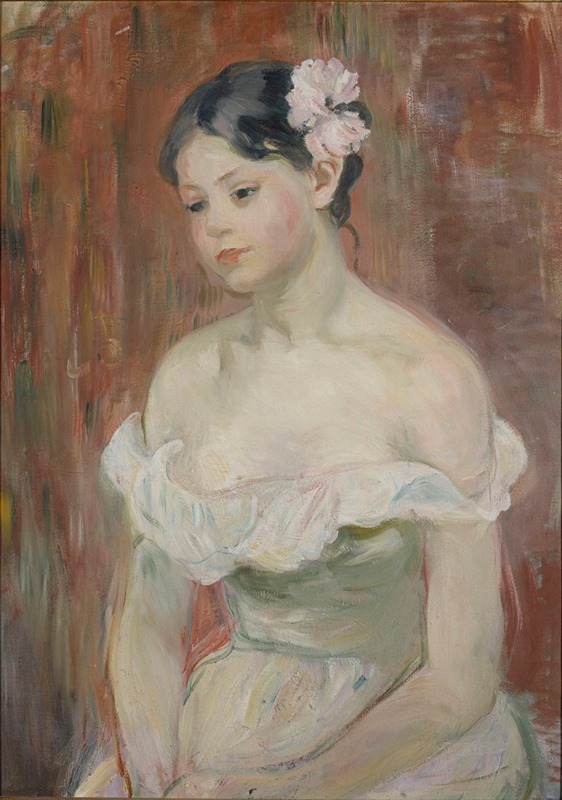 Berthe Morisot - Jeune fille au décolleté, la fleur aux cheveux