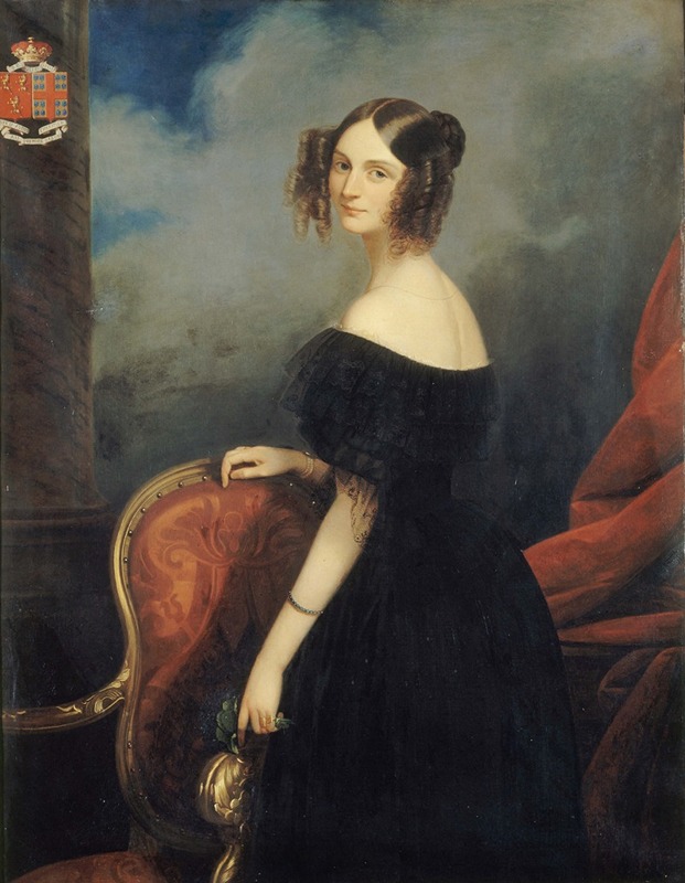 Claude Marie Dubufe - Portrait de la duchesse de Valençay, comtesse de Talleyrand-Périgord