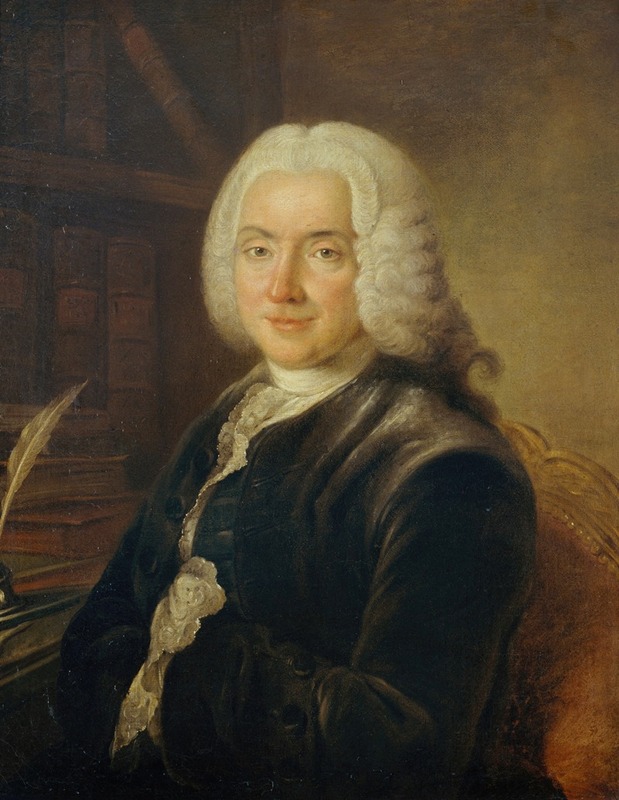 Claude Pougin de Saint Aubin - Portrait du président Charles-Jean-François Hénault (1685-1770), magistrat, membre de l’Académie française