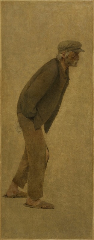 Fernand Pelez - La Bouchée de pain; homme courbé en avant, mains dans les poches
