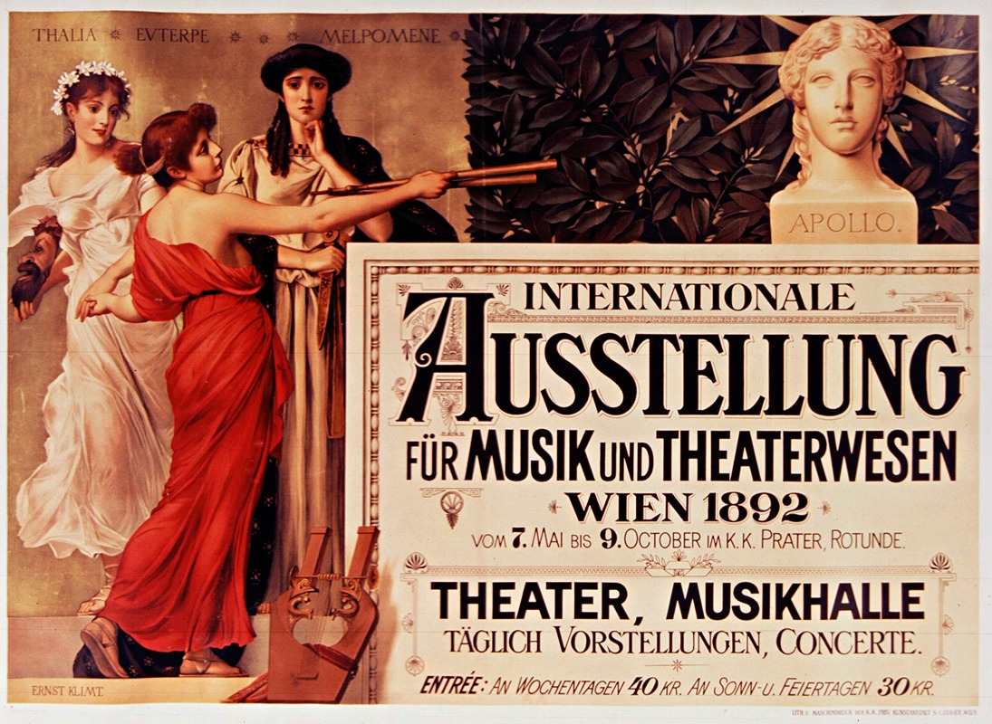 Ernst Klimt - Internationale Austellung für Musik und Theaterwesen, Wien 1892