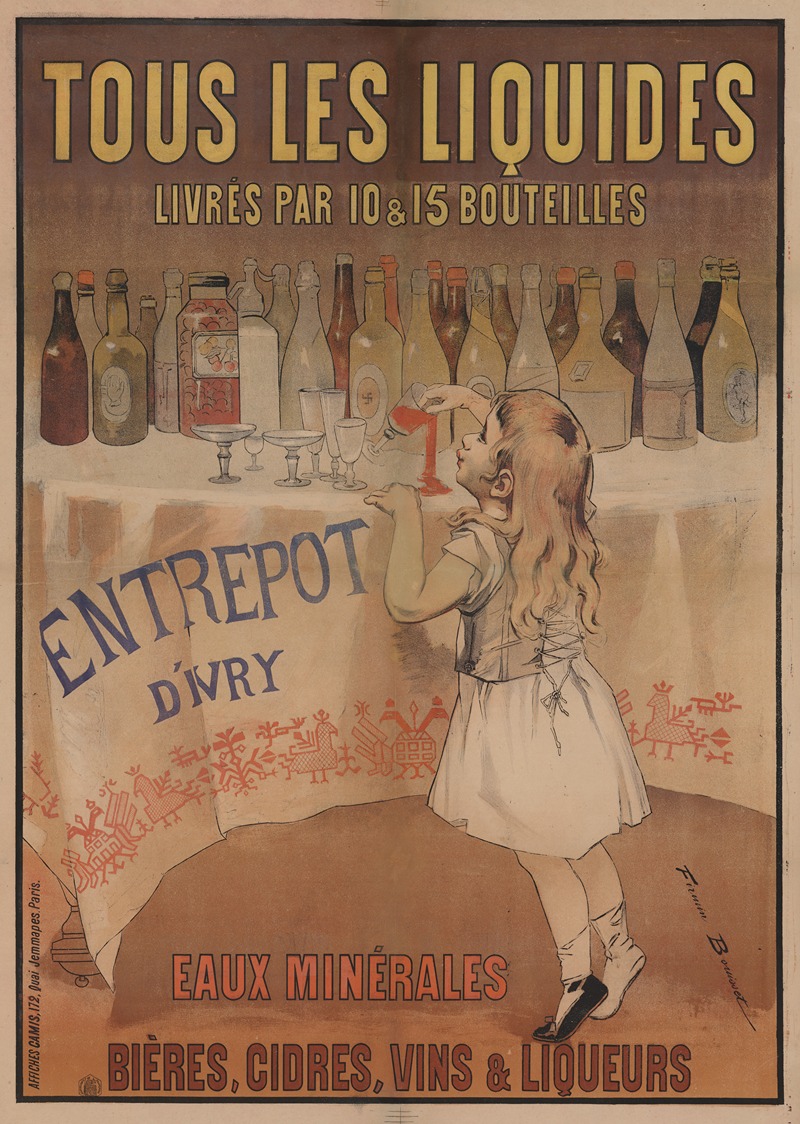 Firmin Bouisset - Entrepôt d’Ivry. Tous les liquides livrés par 10 & 15 bouteilles