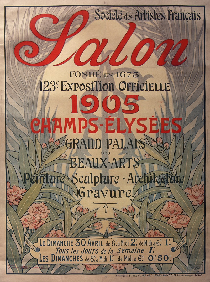 Firmin Bouisset - Société des artistes français. Salon 1905