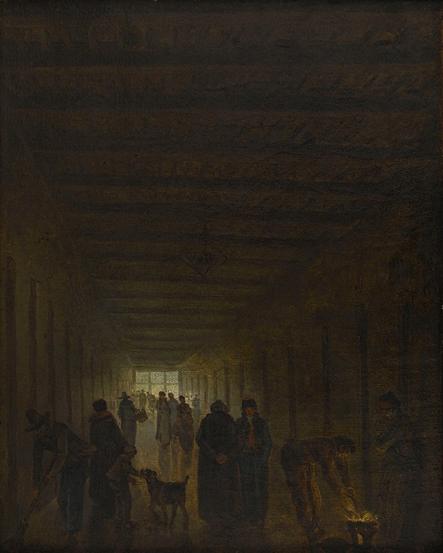 Hubert Robert - Corridor de la prison Saint-Lazare