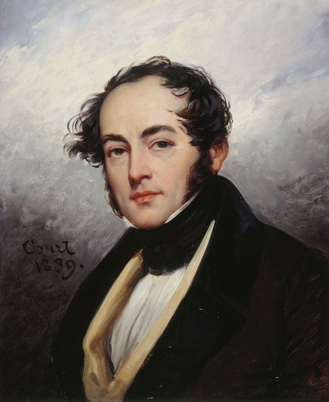 Joseph-Désiré Court - Portrait de Paul de Kock (1793-1871), romancier et auteur dramatique.