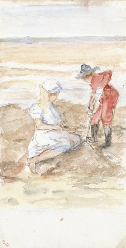 Jozef Israëls - Kinderen spelend aan het strand