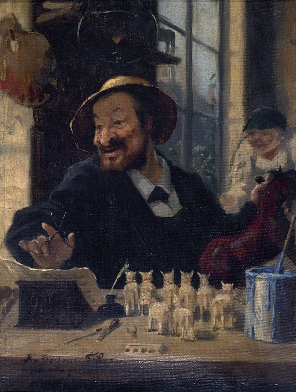 Léon Dehaisne - Portrait d’Alexandre Schanne (1823-1887), modèle du ‘Schaunard’ de ‘La Vie de Bohème’ de Murger