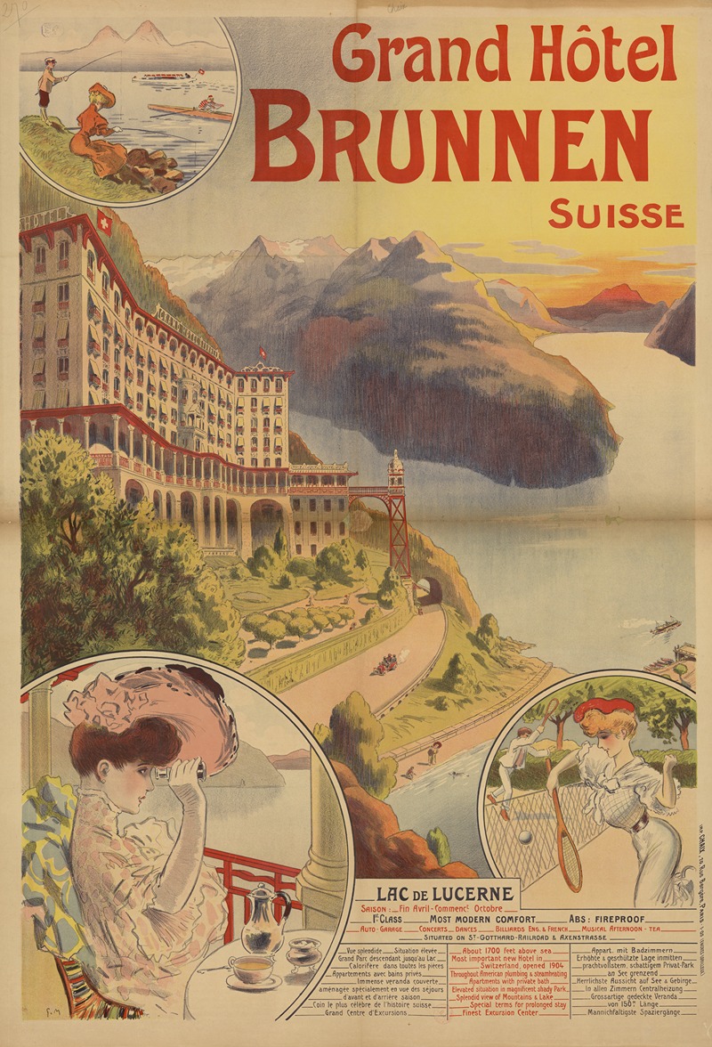 Georges Meunier - Grand Hôtel Brunnen. Suisse