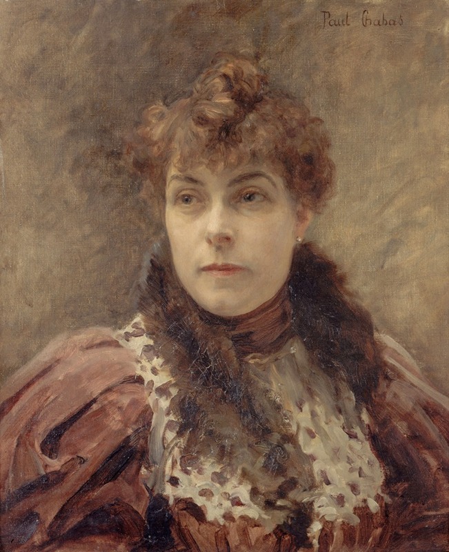 Paul Émile Chabas - Portrait de Daniel Lesueur (Jeanne Loiseau,1860-1921, dite), femme de lettres.