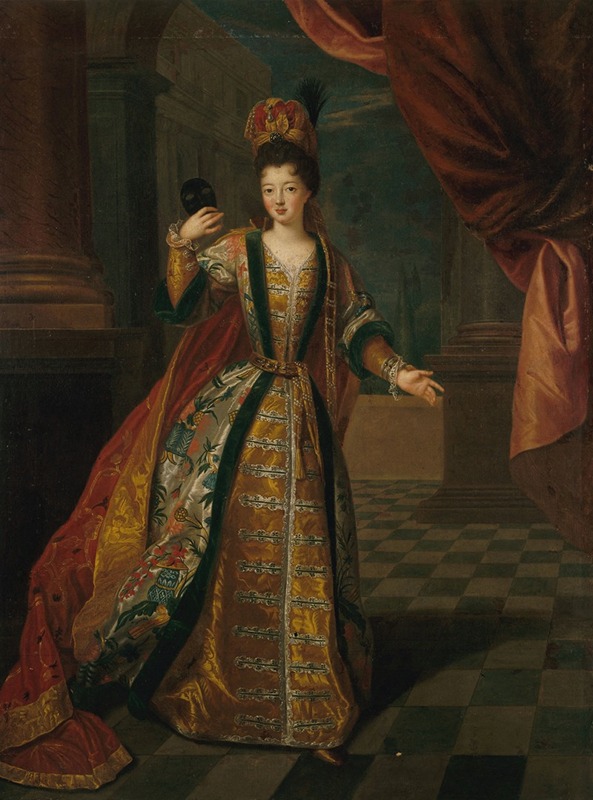 Pierre Gobert - Portrait présumé de Mademoiselle de Nantes (Louise-Françoise de Bourbon, 1673-1743), en costume de bal