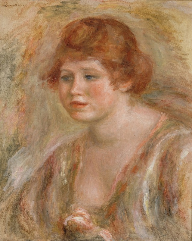 Pierre-Auguste Renoir - Jeune femme à la rose