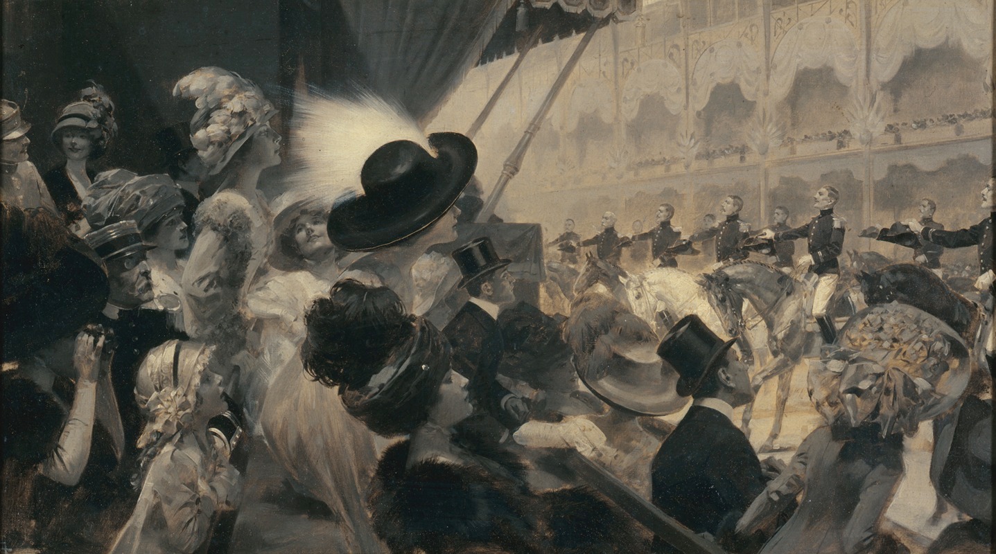 René Lelong - Carrousel au Grand-Palais, en 1910, ou ‘Une fête militaire de charité; le carrousel du Grand-Palais’
