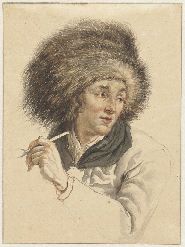 Abraham Van Strij - Man with Fur Hat and Pipe