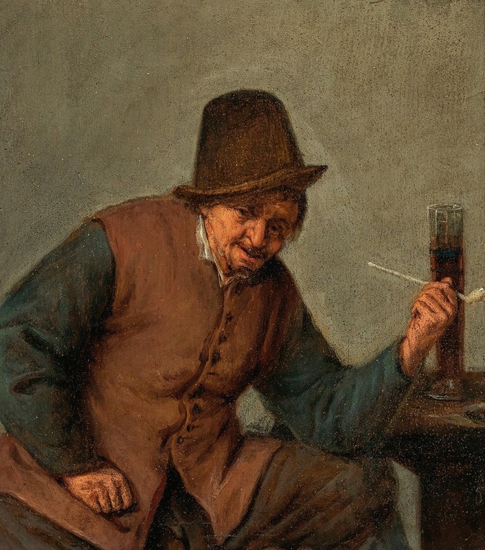 Adriaen van Ostade - A peasant smoking