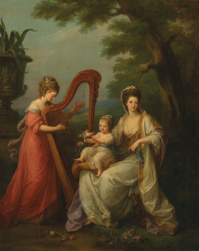 Angelica Kauffmann - Group portrait of Lady Elizabeth Smith-Stanley, Countess of Derby, with her infant son Edward, later 13th Earl of Derby, and her half-sister, Lady Augusta Campbell