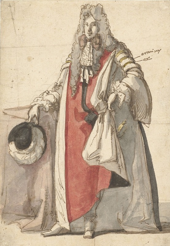 Caspar Netscher - Portret van Willem III, in staatsiekleed