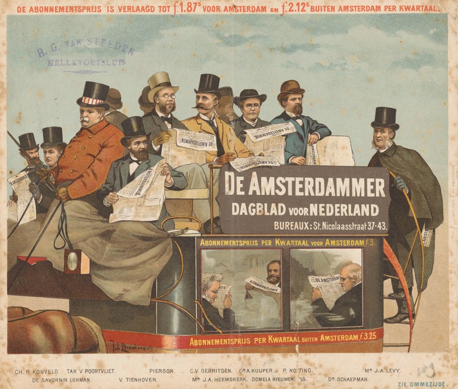 Johan Braakensiek - De Amsterdammer. Dagblad voor Nederland