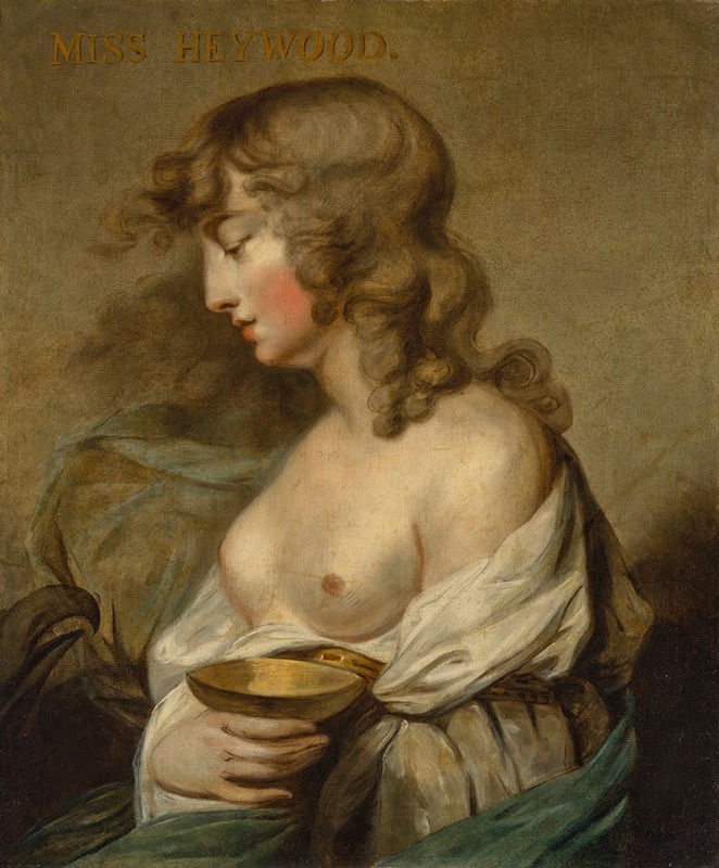 Circle Of Matthew William Peters - Portrait of Miss Mortimer as Hebe