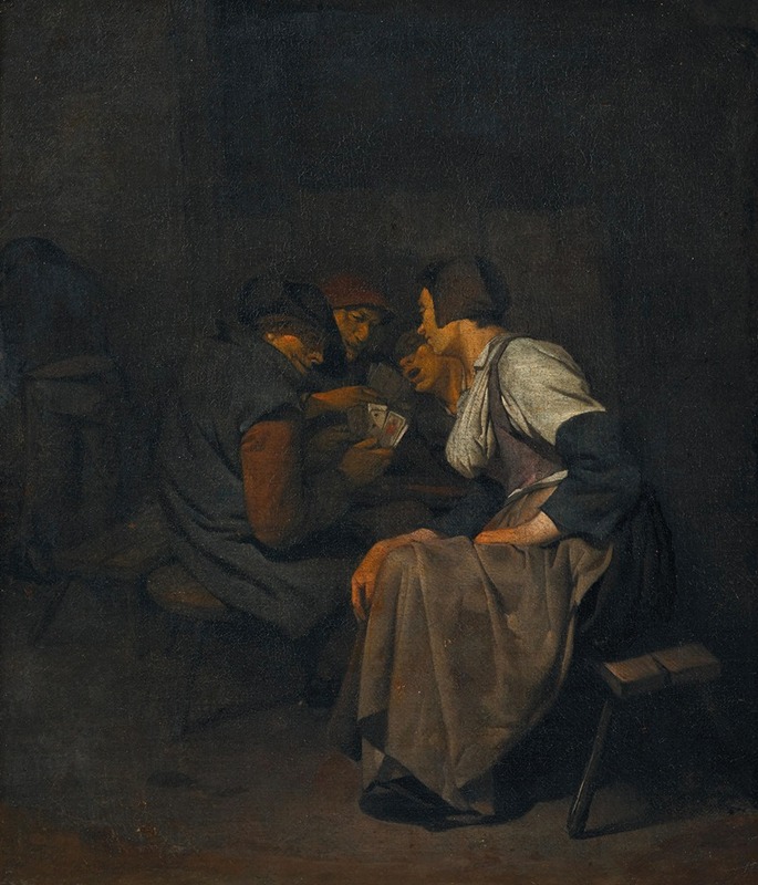 Cornelis Pietersz. Bega - Card players in an interior
