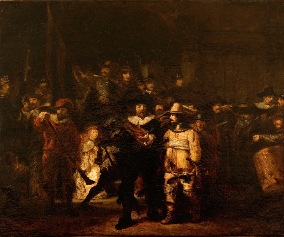 Félix Ziem - La Ronde de nuit, d’après Rembrandt