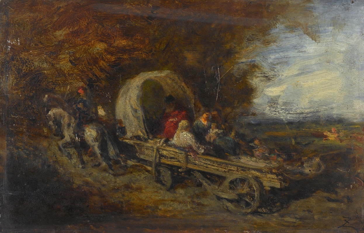 Félix Ziem - Le chariot