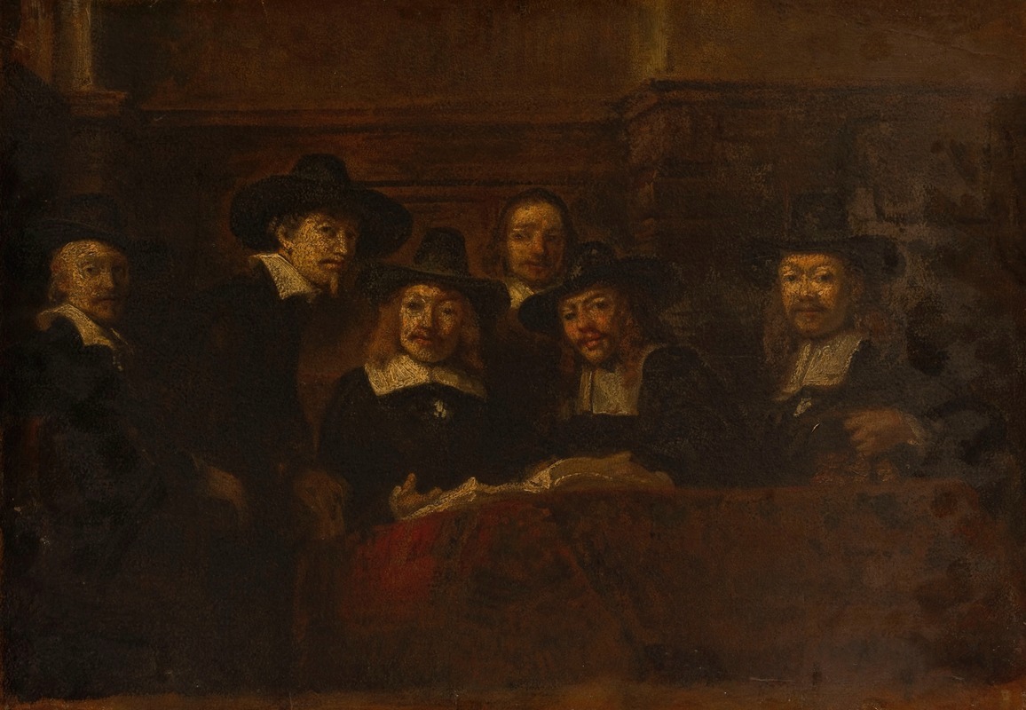 Félix Ziem - Les syndics des drapiers, copie d’après Rembrandt