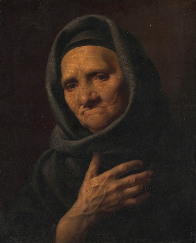 Portrait de vieille femme by Féodor Pétrovitch Tchoumakoff - Artvee