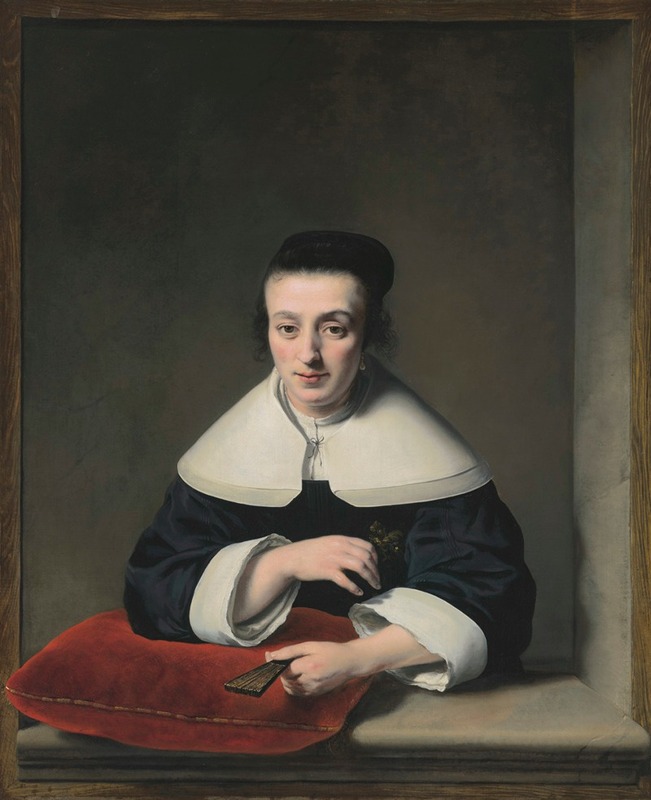 Ferdinand Bol - Portrait of a lady at a casement