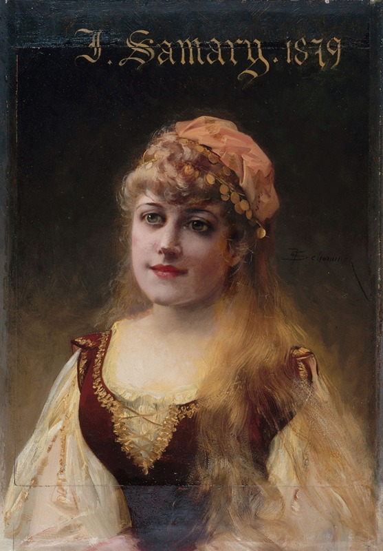 François Schommer - Portrait de Jeanne Samary (1857-1890), sociétaire de la Comédie-Française