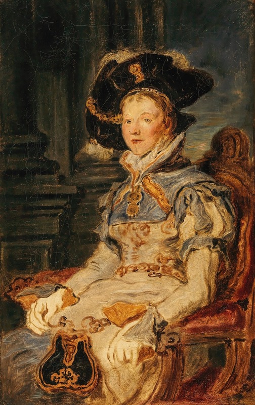 Hans Canon - Sketch for a Portrait of a Woman in Renaissance Costume