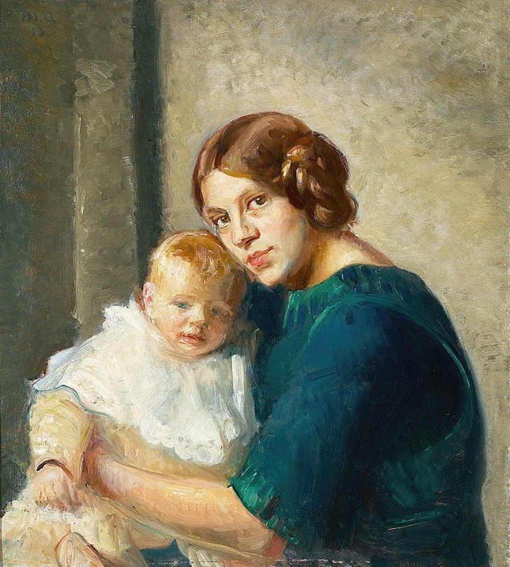 Michael Ancher - Ung mor med barn