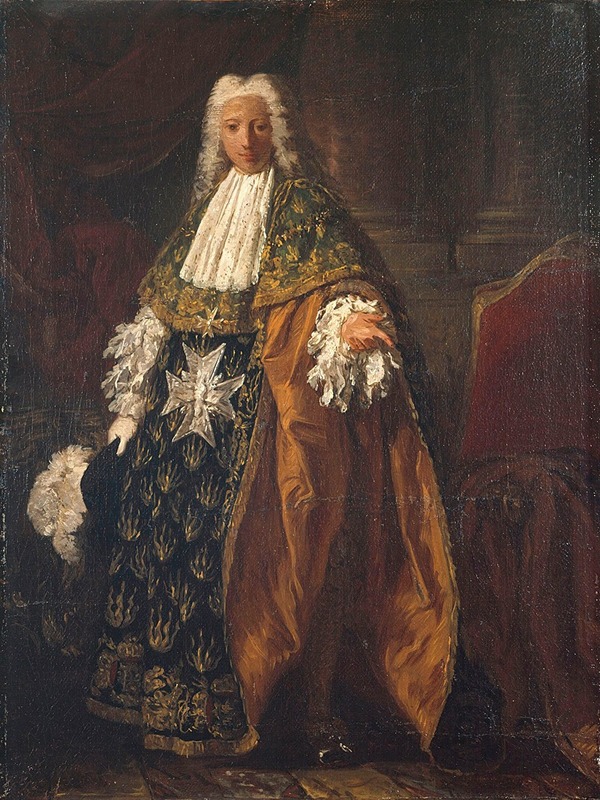 Pierre Subleyras - Portrait de Paul-Hippolyte de Beauvillier, duc de Saint-Aignan (1684-1776), en tenue de chevalier de l’ordre du Saint-Esprit.