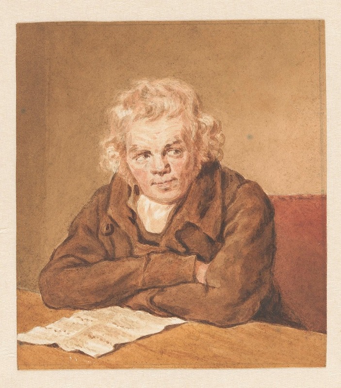Pieter Christoffel Wonder - Portret van Lourens van Schaick, zittend lezend aan tafe