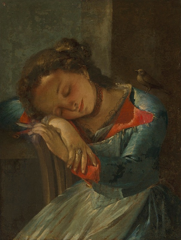Venetian School - A young girl sleeping