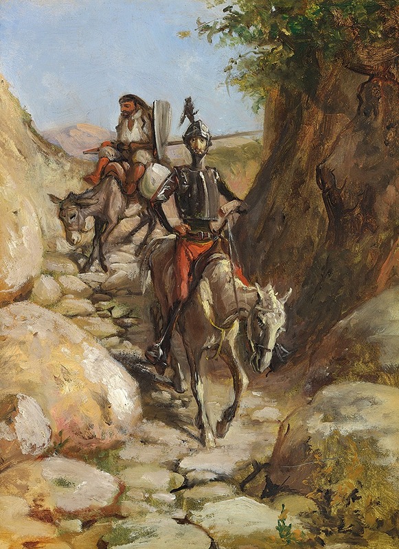 Wilhelm Marstrand - Don Quixote og Sancho Pancha kommer hjem fra de sorte bjerge