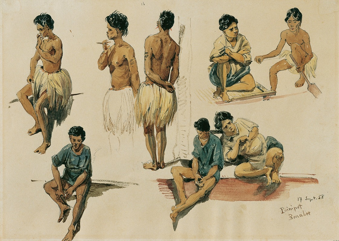 Joseph Selleny - Eingeborene der Insel Puinipet (Ponape), Caroline Islands
