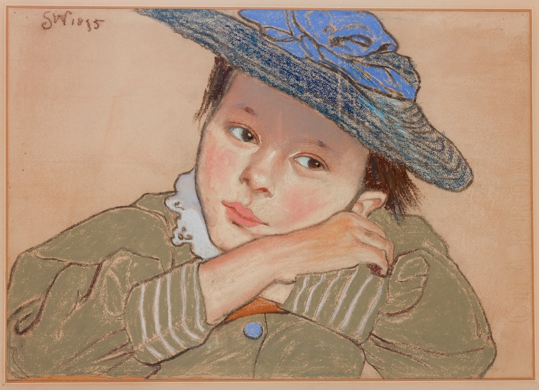 Stanisław Wyspiański - Girl in a Blue Hat