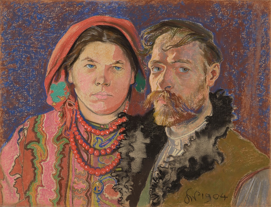 Stanisław Wyspiański - Self-Portrait with Wife