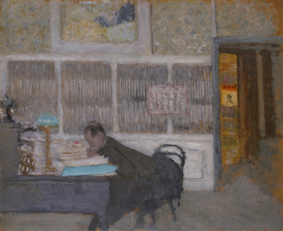 Édouard Vuillard - At the Revue Blanche (Portrait of Félix Fénéon)