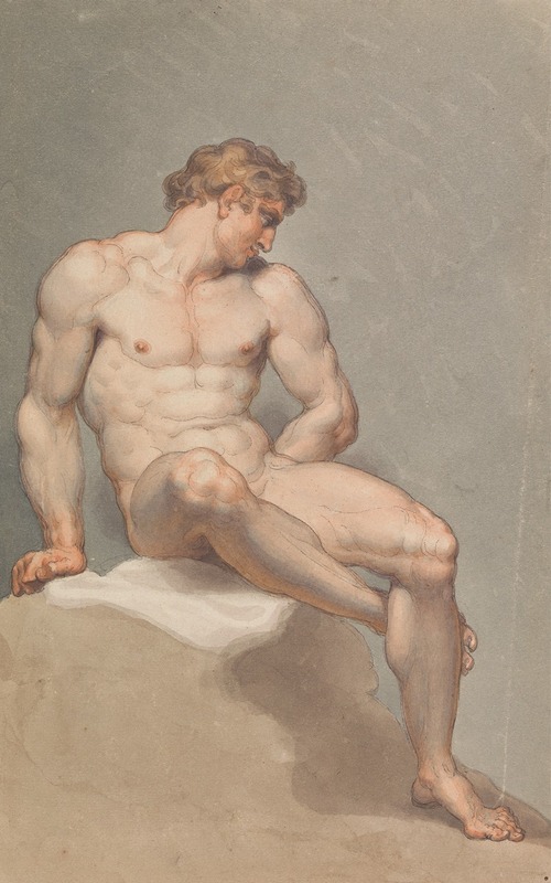 Edward Francis Burney - Study of a Male Nude.