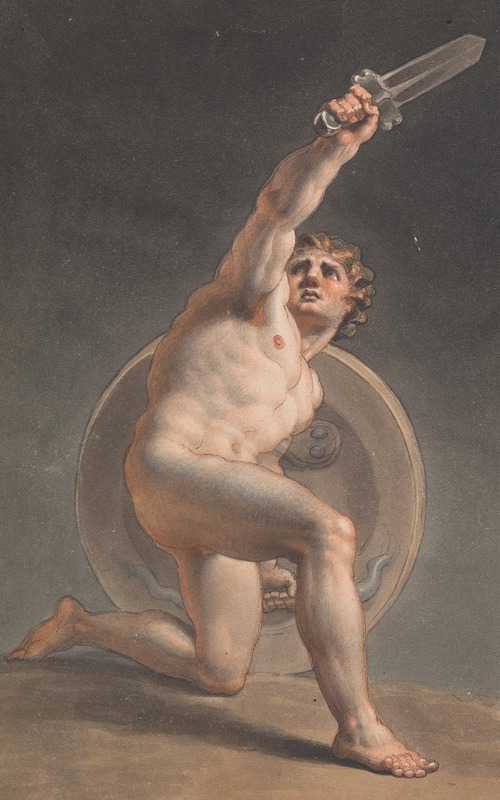 Edward Francis Burney - Study of a Male Nude