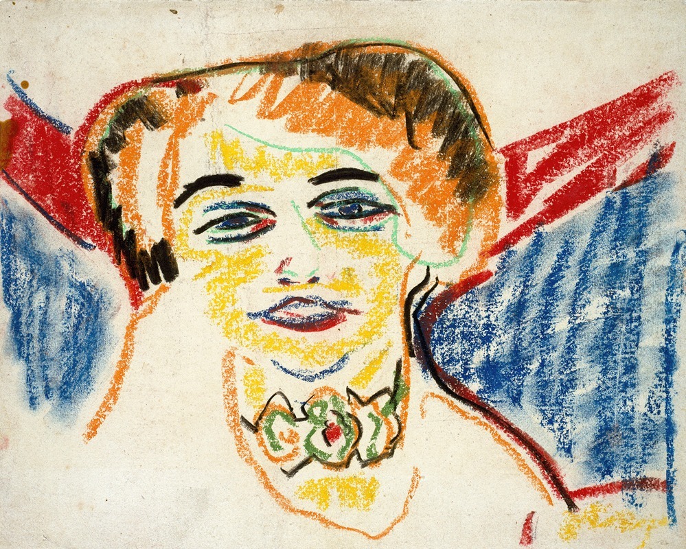 Ernst Ludwig Kirchner - Head of a Woman