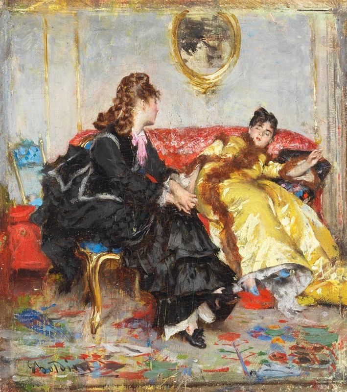 Giovanni Boldini - Due signore sedute in un interno