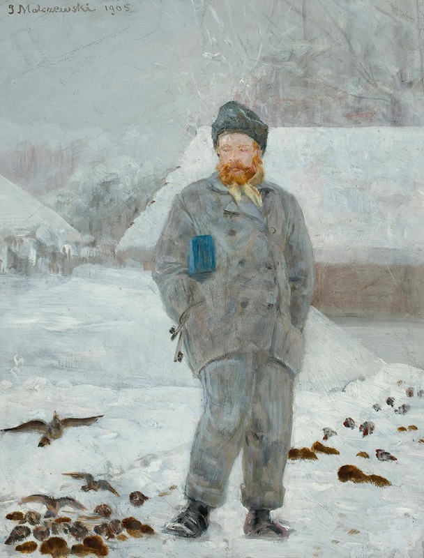 Jacek Malczewski - Portrait of Adolf Dygasiński with birds