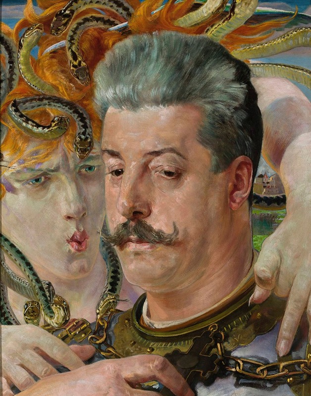 Jacek Malczewski - Portrait of Tadeusz Błotnicki with medusa