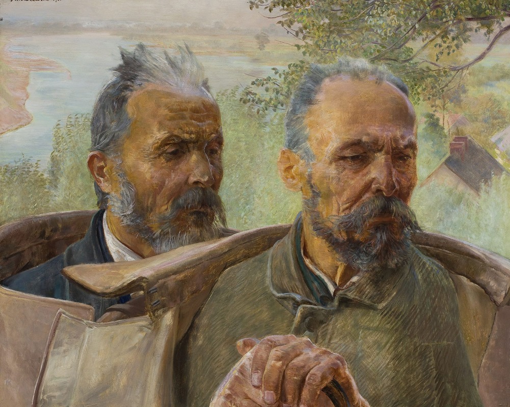 Jacek Malczewski - Two heads of old men